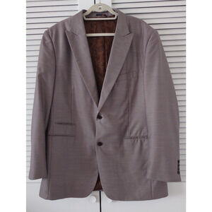 Steve Harvey Collection Mens Taupe Sport Coat Blazer 48L Single Breasted Jacket
